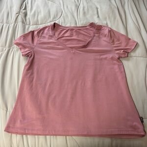 Eddie Bauer Blush Pink V-Neck Tee